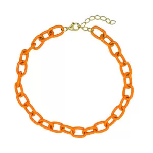 Colar corrente laranja