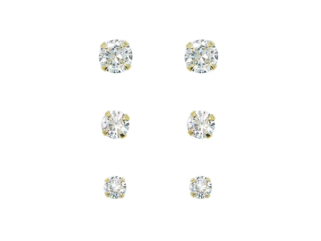 Kit trio de brincos triozinho de brincos ponto de luz